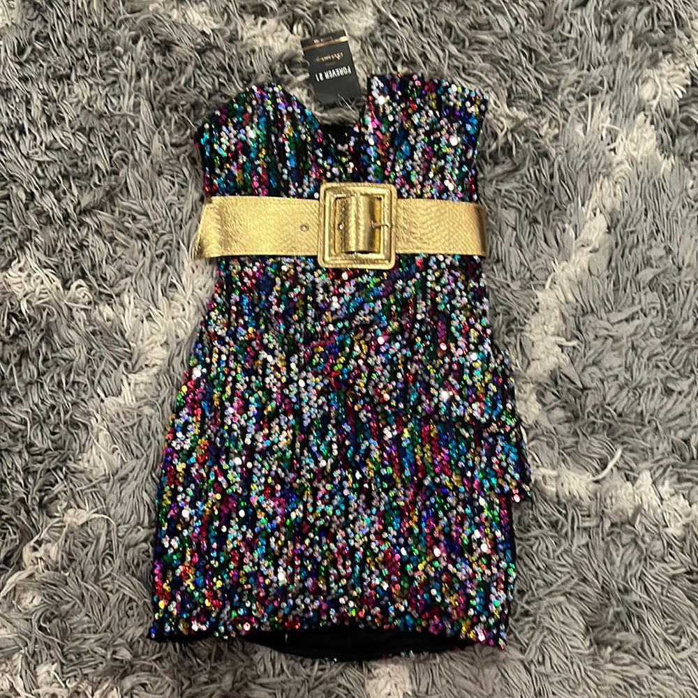 Forever 21 Contemporary Sequin Strapless Dress